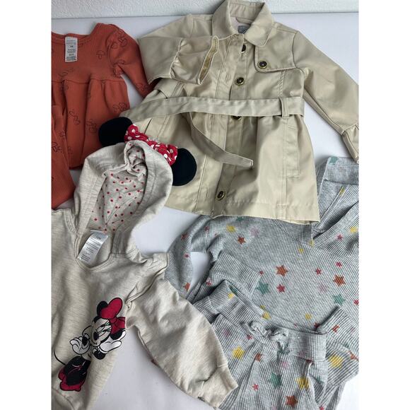 Baby Girl's Clothing Lot Size 12 months Winter Coats Clothes Disney Bundle 10 pc - Picture 3 of 9